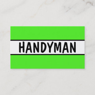 Handyman Neon Grönt Affärskort Visitkort