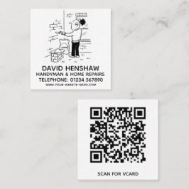 Handyman- och hemreparationer fyrkantigt visitkort
