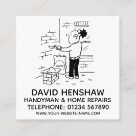 Handyman- och hemreparationer fyrkantigt visitkort