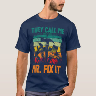 Handyman Pappa Ring mig Mr Fi It Reparatör Pappor T Shirt