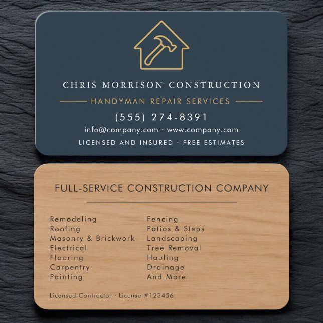 Handyman Premium Wood Remodeling Visitkort (Skapare uppladdad)