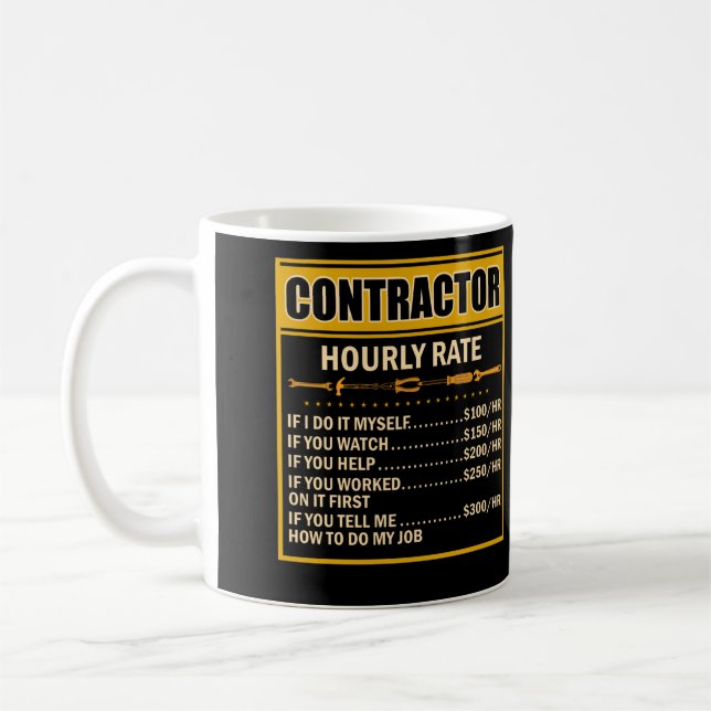 Handyman Pris Diagramkontrahents timtaxeringsarbet Kaffemugg (Vänster)