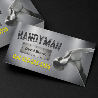 Handyman Professionell Big Hammer Metall Steel Visitkort