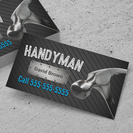 Handyman Professionell Big Hammer Mörk Metall Visitkort