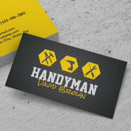 Handyman Professionell House Repair Service Guld Visitkort