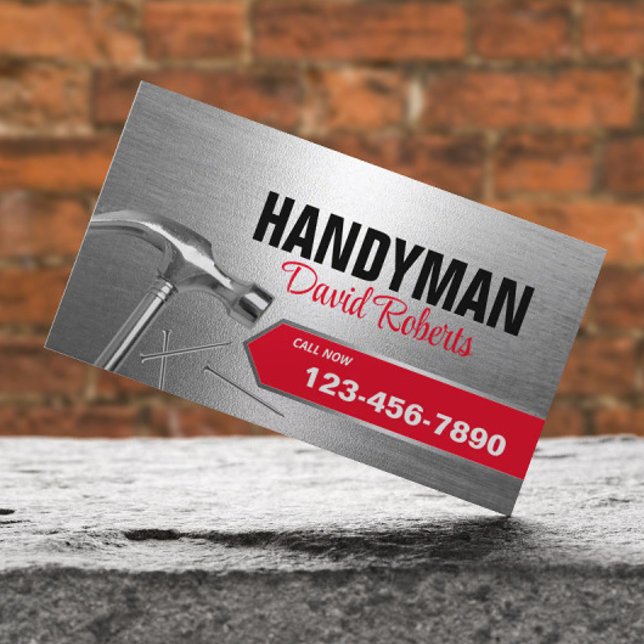 Handyman Professionell Reparation & Maintenance Me Visitkort (Skapare uppladdad)
