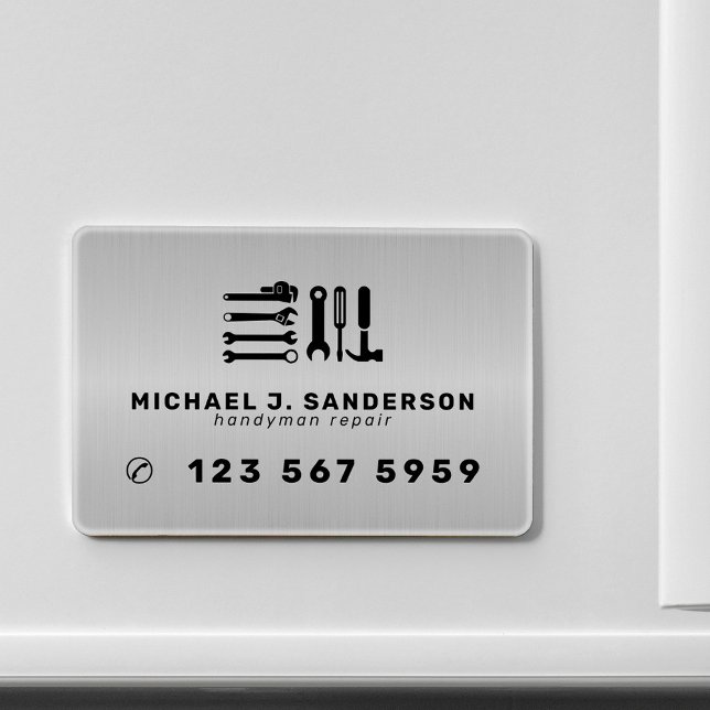 Handyman professionella reparationsservice metall magnet (Skapare uppladdad)