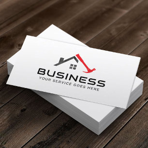 Handyman Red Hammer House Repair Service Visitkort