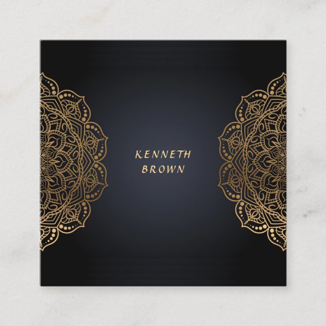 Handyman Reparation av Svarta Guld Fyrkantigt Visitkort (Framsida)