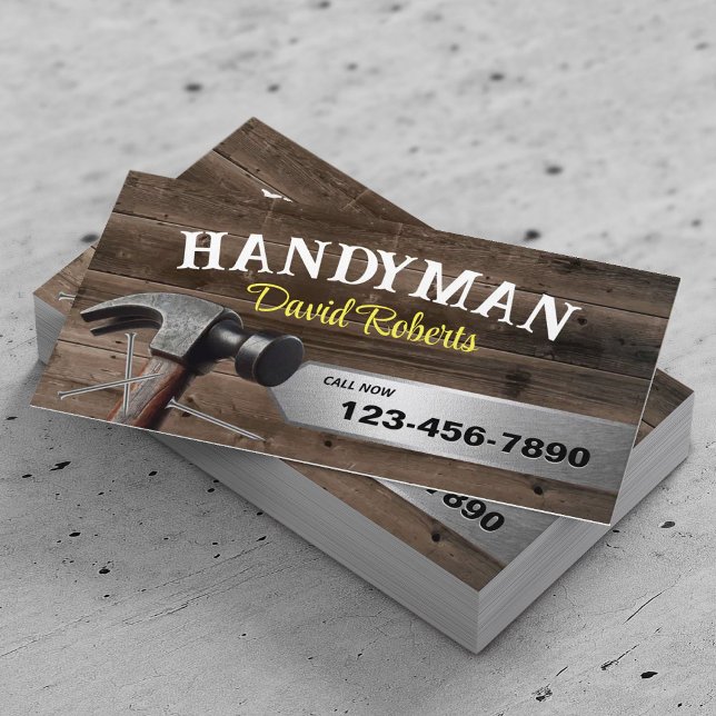 Handyman Reparation & Maintenance Big Hammer Visitkort (Skapare uppladdad)