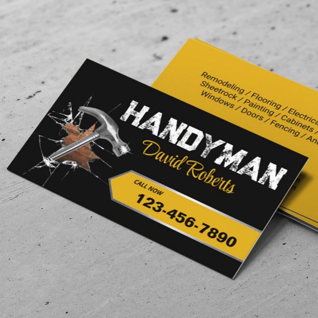 Handyman Reparation & Maintenance Service Steel Ha Visitkort (Skapare uppladdad)