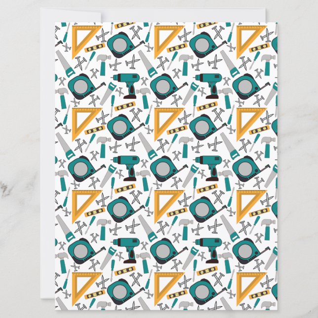 Handyman Scrapbook Papper i Blått (Framsida)