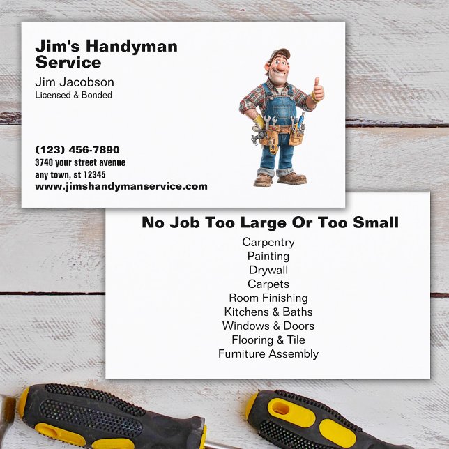 Handyman-service Visitkort (Skapare uppladdad)