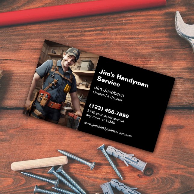 Handyman Service Visitkort (Skapare uppladdad)