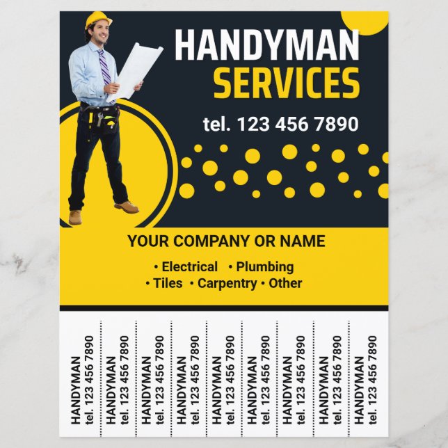 Handyman Services-befordringsflygare, ränder av (Framsida)
