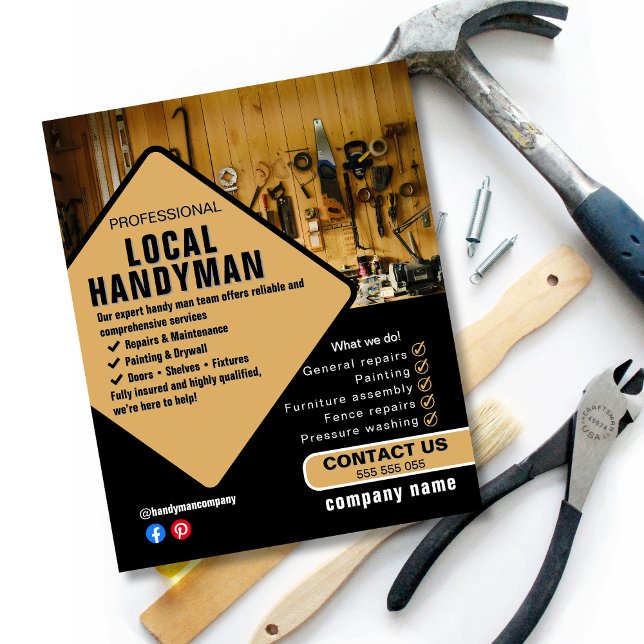Handyman Services Flyer Template | Local Trades  (Skapare uppladdad)