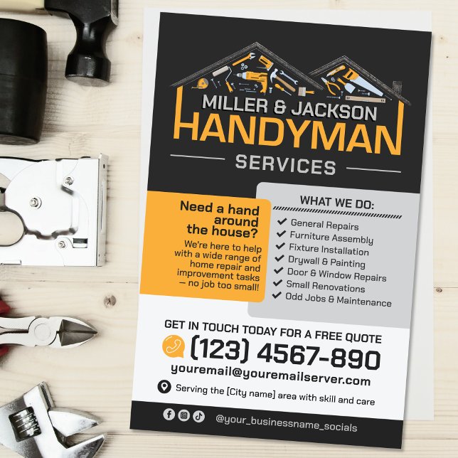 Handyman Services - reparation och underhåll av he Flygblad (Skapare uppladdad)