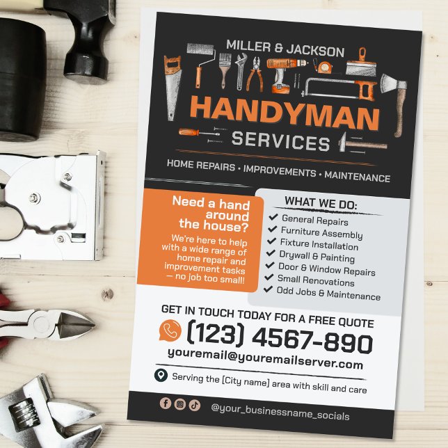 Handyman Services - reparation och underhåll av he Flygblad (Skapare uppladdad)