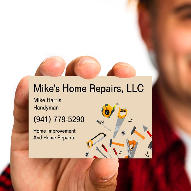 Handyman Services Verktyg Design Visitkort (Skapare uppladdad)