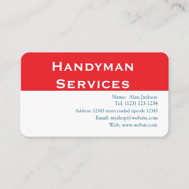 Handyman Services Visitkort (Framsida)