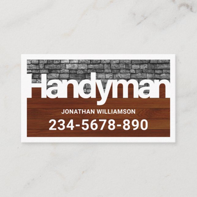 Handyman Signage Frame Renovation Visitkort (Framsida)