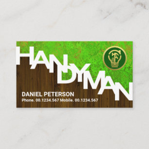 Handyman Signage on Timber Fence Grönt Garden Visitkort