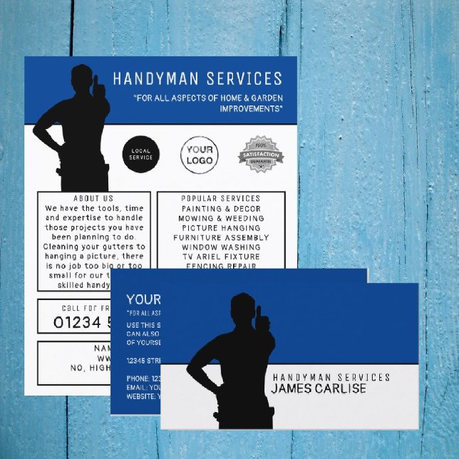 Handyman Silhouette-reklam Flygblad (Skapare uppladdad)