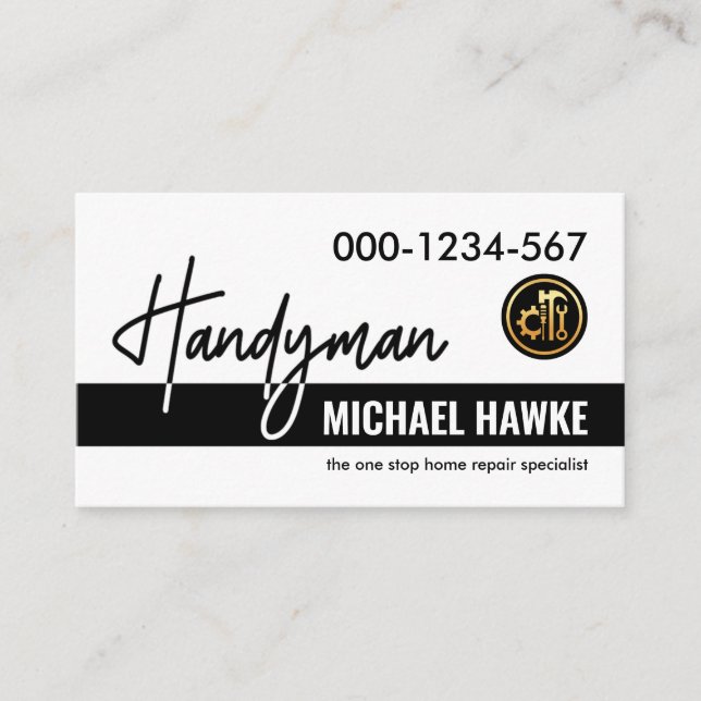 Handyman skyltpanel byggnad visitkort (Framsida)