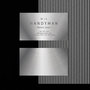 Handyman Stainless Steel Monogram Visitkort