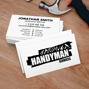 Handyman: svartvit visitkort