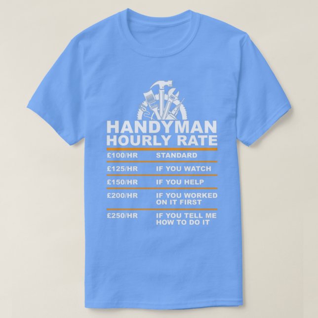 Handyman TIMME-HASTIGHET Gbit/s T Shirt (Design framsida)