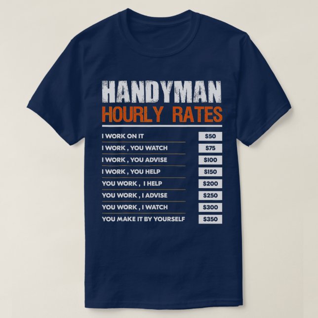 Handyman Timtaxa Gift Funny Handyman Labor Råtta T Shirt (Design framsida)