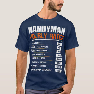 Handyman Timtaxa Gift Funny Handyman Labor Råtta T Shirt