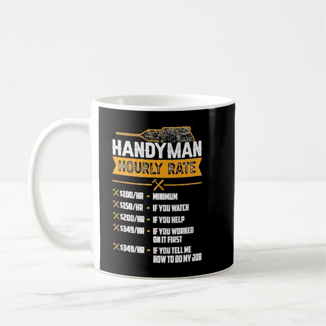 Handyman timtaxa Humor Carpenter Funny Handy M Kaffemugg (Vänster)