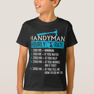 Handyman timtaxa Humor Carpenter Funny Handy M T Shirt