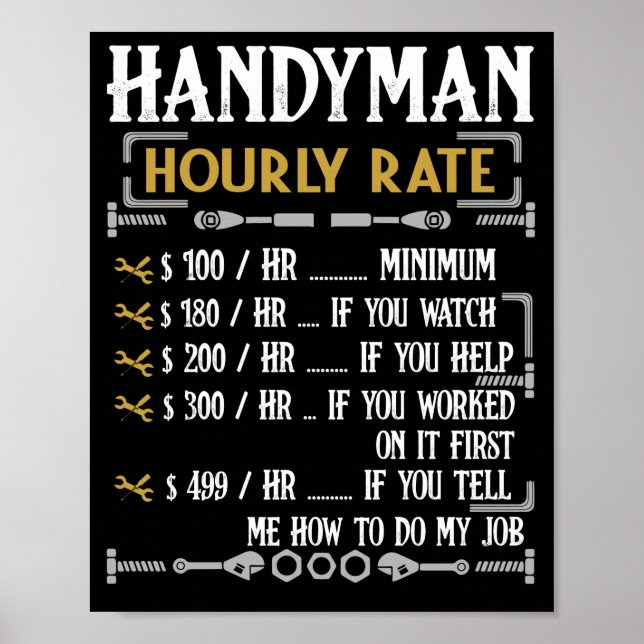 Handyman - timtaxering för praktiska Handymän Poster (Framsidan)