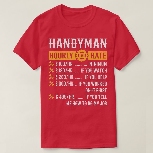 Handyman - timtaxering för praktiska Handymän T Shirt (Design framsida)