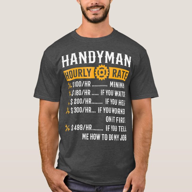 Handyman - timtaxering för praktiska Handymän T Shirt (Framsida)