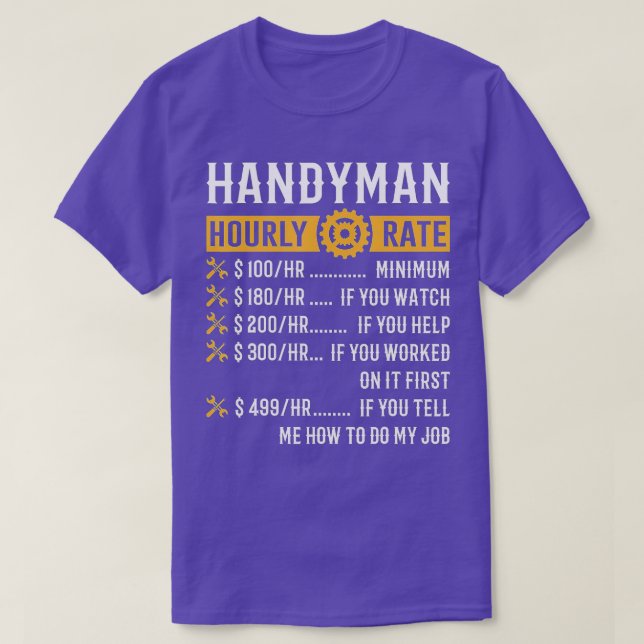 Handyman - timtaxering för praktiska Handymän T Shirt (Design framsida)