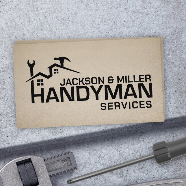 Handyman-tjänster Cool Enkel  Visitkort (Skapare uppladdad)
