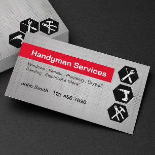 Handyman - uppbyggnad Modern Red Label Visitkort