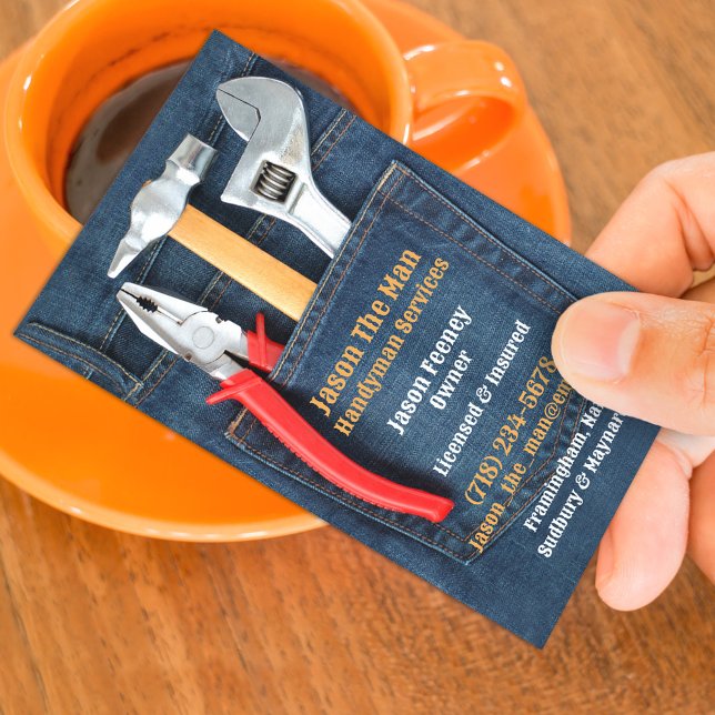 Handyman Verktyg Affärskort Visitkort (Skapare uppladdad)