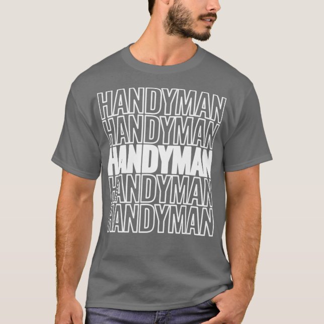 handyman verktyg handyman t shirt (Framsida)