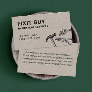 Handyman Verktyg, Home Improvement Kraft Business Visitkort