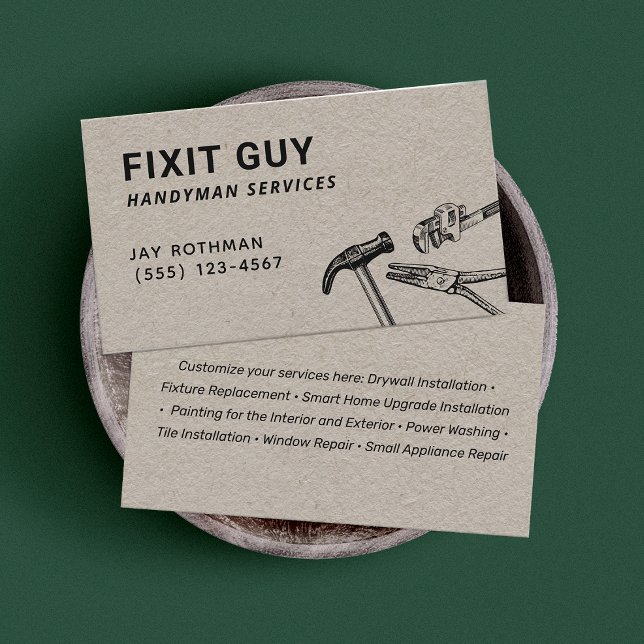 Handyman Verktyg, Home Improvement Kraft Business  Visitkort (Skapare uppladdad)