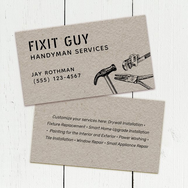 Handyman Verktyg, Home Improvement Kraft Business  Visitkort (Skapare uppladdad)