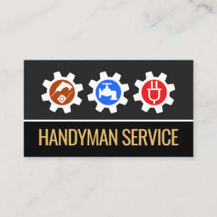 Handyman Verktyg Ikoner Kugghjul Visitkort