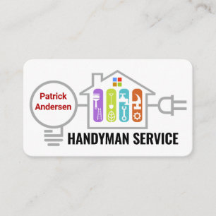 Handyman-verktyg Inuti Hems Elektriska Ledningar Visitkort