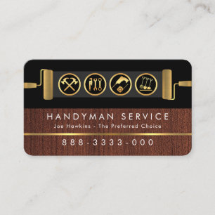 Handyman-verktyg på lager med penselfärg visitkort
