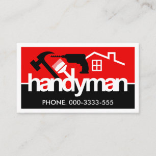 Handyman Verktyg Silhouette Gräns Visitkort